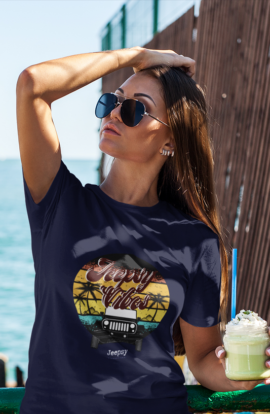 Jeepsy Beach Vives Original Retro Graphic T-shirt