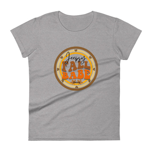 Jeepsy Fall Babe Grey Graphic t-shirt