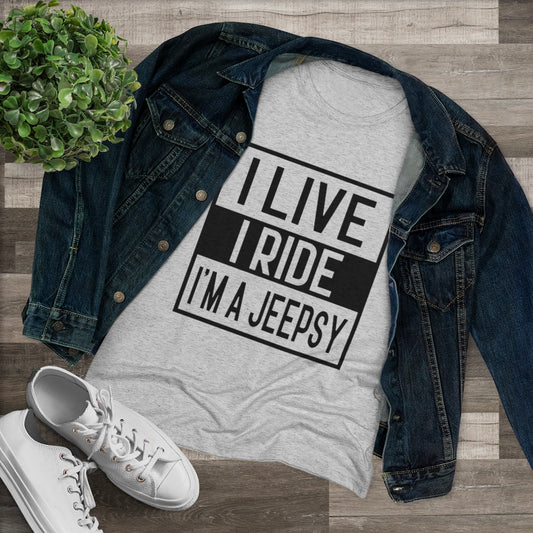 Jeepsy I live, I Ride Tri-Blend Tshirt
