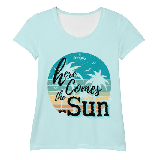 Jeepsy The Sun Cian Blue Graphic T-shirt