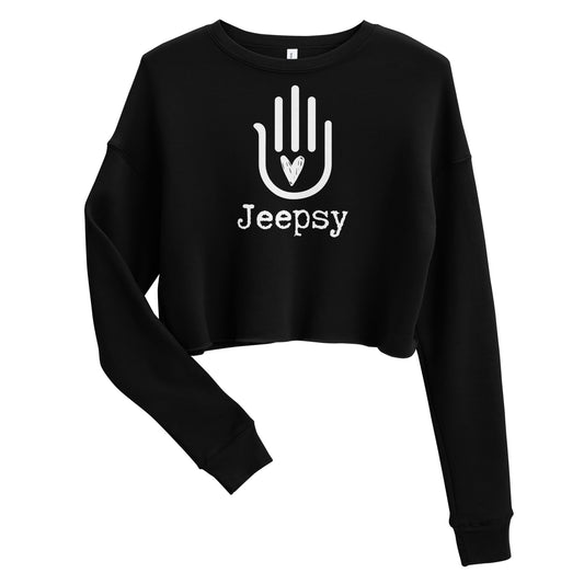 Jeepsy Keep Love Crop Black Sweatshirt