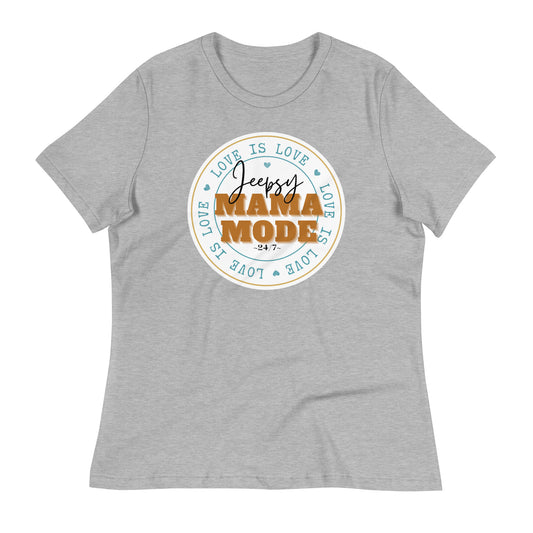 Jeepsy Mama Mode Relaxed L-Grey Graphic T-Shirt